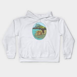 Farmhouse in the Hill Station Kids Hoodie